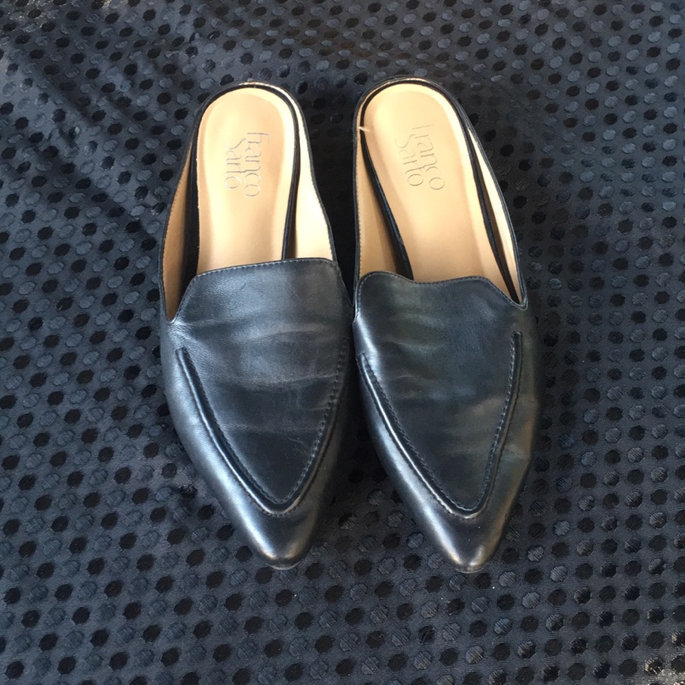 Franco Sarto Black pointed toe Mules  size 8.5